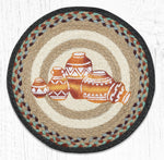 Earth Rugs PM-RP-782 Pottery Printed Round Placemat 15``x15``