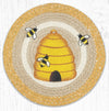 Earth Rugs PM-RP-9-101 Beehive Printed Round Placemat 15``x15``