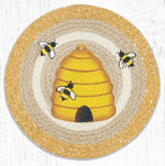 Earth Rugs PM-RP-9-101 Beehive Printed Round Placemat 15``x15``