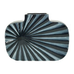 Sagebrook Home 15060-05 Ceramic, 8" Textured Vase, Nvy Blue/Cream