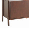 Benzara Three Tier Wooden Ladder Shelf with Storage Compartment, Dark Brown