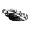 Sagebrook Home 17167-01 Metal, Set of 3 14/16/18" Round Mirrored Trays, Black
