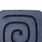 Benzara Sandstone Wall Decor with Square Spiral Design, Gray and Black