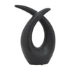 Sagebrook Home 16984-02 Ceramic, 10" Loopy Table Top Accent, Black