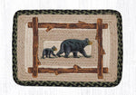 Earth Rugs PP-116 Mama & Baby Bear Oblong Printed Table Runner 13``x36``