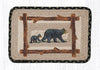 Earth Rugs PP-116 Mama & Baby Bear Square Printed Trivet 10``x10``