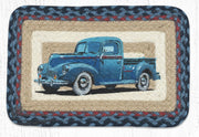 Earth Rugs PP-362 Blue Truck Oblong Printed Swatch 10``x15``