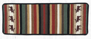 Earth Rugs V-19 Moose Oblong Printed Table Runner 13``x36``