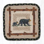 Earth Rugs PP-116 Mama & Baby Bear Oblong Printed Swatch 10``x15``