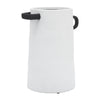 Sagebrook Home 16983 Ceramic, 9" Eared Vase, Ivory