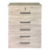 Better Home Products 5970-XIA-GRY Xia 5 Drawer Chest Of Drawers In Gray Oak