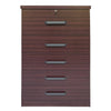 Better Home Products 5970-XIA-MAH Xia 5 Drawer Chest Of Drawers In Mahogany
