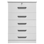 Better Home Products 5970-XIA-WHT Xia 5 Drawer Chest Of Drawers In White