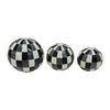 Sagebrook Home 18282-02 Resin, Set of 3 4/5/6" Checkered Orbs, Multi