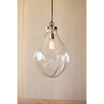 Kalalou NVAS1000 Glass Teardrop Pendant Light