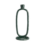 Sagebrook Home 18185-11 Metal, 10" Open Oval Taper Candleholder, Dark Gree