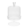 Benzara 7 Inches Glass Frame Dome with Pedestal Base, Clear