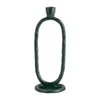 Sagebrook Home 18185-12 Metal, 11" Open Oval Taper Candleholder, Dark Gree