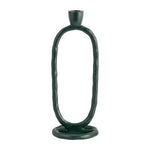 Sagebrook Home 18185-12 Metal, 11" Open Oval Taper Candleholder, Dark Gree