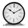 Sagebrook Home 17799 Metal, 7", Candid Table Clock, White/Black