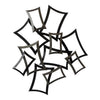 Benzara 29 Inches Abstract Metal Frame Walldecor, Black
