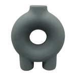 Sagebrook Home 17419-06 Ceramic, 7" Donut Footed Vase, Teal
