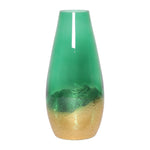 Sagebrook Home 18267-03 Glass, 19" Gold Dipped Vase, Green
