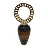 Sagebrook Home 18493-01 Glass, 31" Vase With Crown Top, Brown