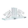 Sagebrook Home 17360 Crystal, Set of 2 5" Horse Bookends