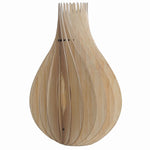 Benzara 60 Watt Vase Shape Wooden Ceiling Pendant, Oak Brown