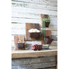 Kalalou NMCC1106 Assorted Set of Four Repurposed Metal & Wood Wall Flower Holders