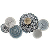 Sagebrook Home 16135 Metal 36" Disc Pads Wall Decor, Teal