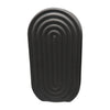 Sagebrook Home 17994-08 Ceramic, 11" Oval Ridged Vase, Black