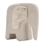 Sagebrook Home 17545 Ecomix, 8" Elephant - Fabric Detail, Ivory