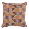Benzara BM228597 Fabric Throw Pillow with Woven Elliptical Pattern, Purple and Orange