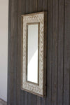 Kalalou CCG1452  Mirror with Wooden Frame with Fluer DE LIS Detail