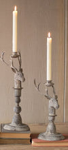 Kalalou CHE1055 Metal Deer Taper Candle Holders Set of 2