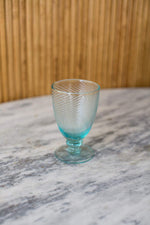 Kalalou CRL6040 Recycled Water Glass - Artisan Swirl