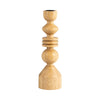 Sagebrook Home 18193-01 Wood, 10" Stacking Shapes Taper Candleholder, Natu