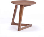 Benzara Modern Style Wooden End Table with Pointed V Shape Base, Brown