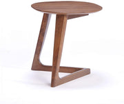 Benzara Modern Style Wooden End Table with Pointed V Shape Base, Brown
