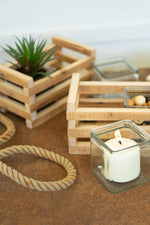 Kalalou CGRA1014 Glass Planter and Candle Holder with Recycled Container