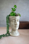 Kalalou CPH3452 Ceramic Head Planter - Grey