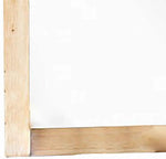 Benzara Rectangular Wooden Frame Wall Mirror with Textured Detail, Brown