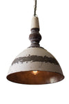 Kalalou CLL2155  Antique Buttermilk Metal Pendant Light