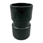 Sagebrook Home 18645-02 Ceramic, 7" Arches Dumbell Vase, Forest Green