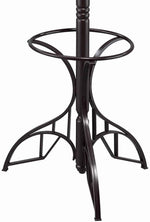 Benzara Wooden Coat Rack with Umbrella Holder and Turned Pedestal Stand, Brown