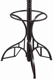 Benzara Wooden Coat Rack with Umbrella Holder and Turned Pedestal Stand, Brown