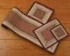 Earth Rugs C-19 Burgundy/Mustard Rectangle Placemat 13.25``x17.25``