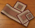 Earth Rugs C-19 Burgundy/Mustard Rectangle Placemat 13.25``x17.25``